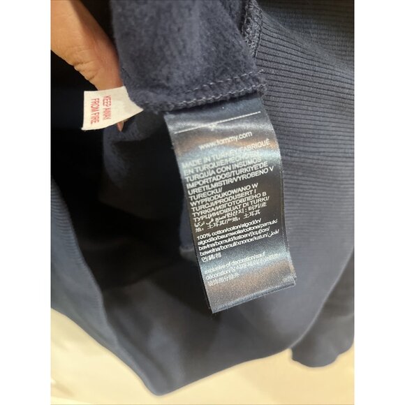 TOMMY HILFIGER Unisex Sweatshirt Jumper Small Navy Blue Cotton NWOT - Picture 5 of 9